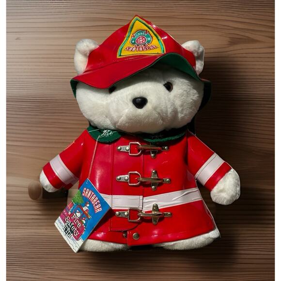1996 Dayton Hudson Marshall Fields SANTA BEAR Fire Fighter Santabear - Picture 1 of 3